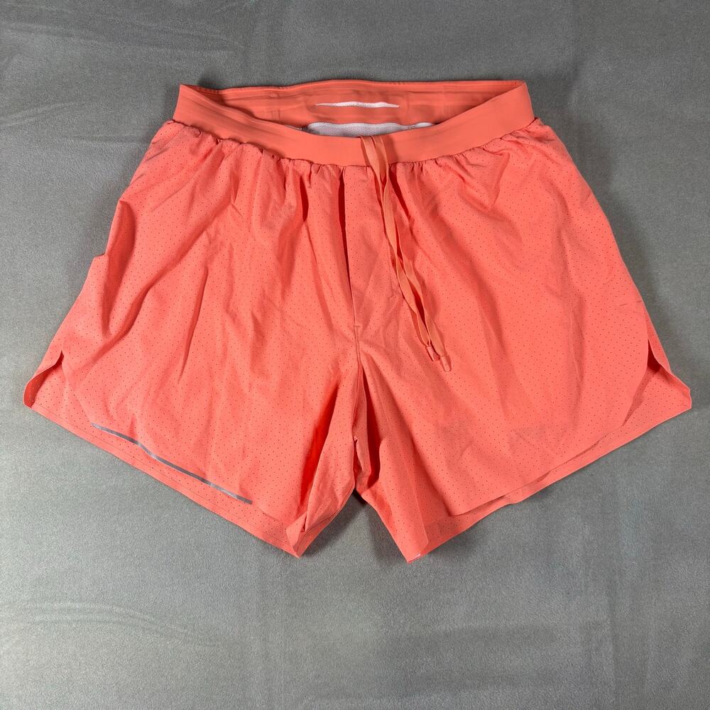 Lululemon Women’s Hotty Hot Lined Running Shorts Coral Pink Size M 6” Inseam